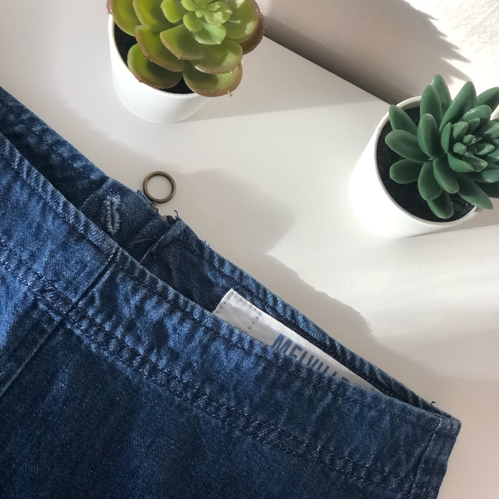 brandy melville jean skirt